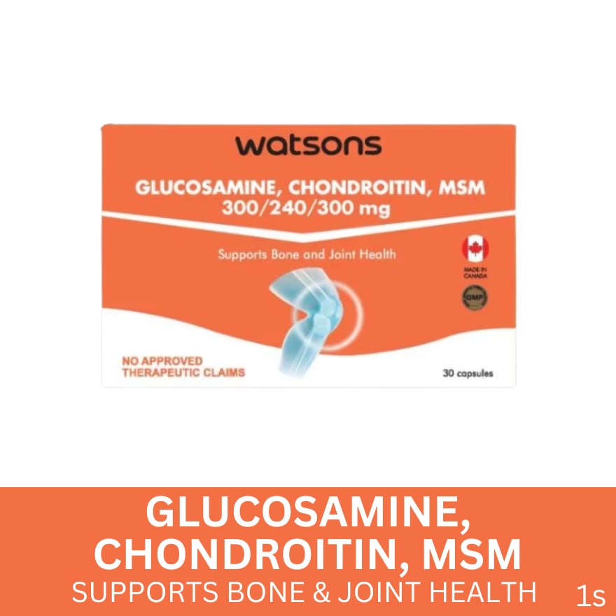 WATSONS GENERICS Glucosamine, Chondroitin, MSM 300/240/300mg (Sold Per Piece)