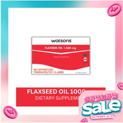 WATSONS GENERICS WATSONS GENERICS Flaxseed Oil Softgel Sold Per Piece image