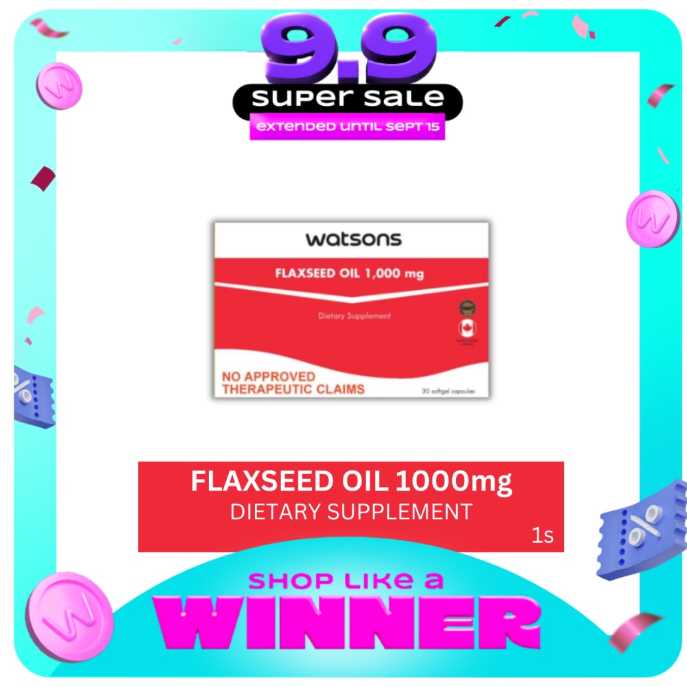 WATSONS GENERICS Flaxseed Oil Softgel Sold Per Piece (Expiry: March 30, 2027) image