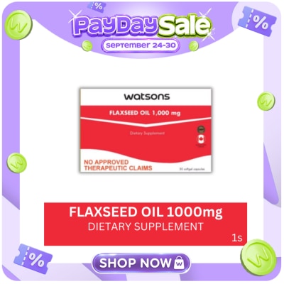 WATSONS GENERICS WATSONS GENERICS Flaxseed Oil Softgel Sold Per Piece (Expiry: March 30, 2027) image