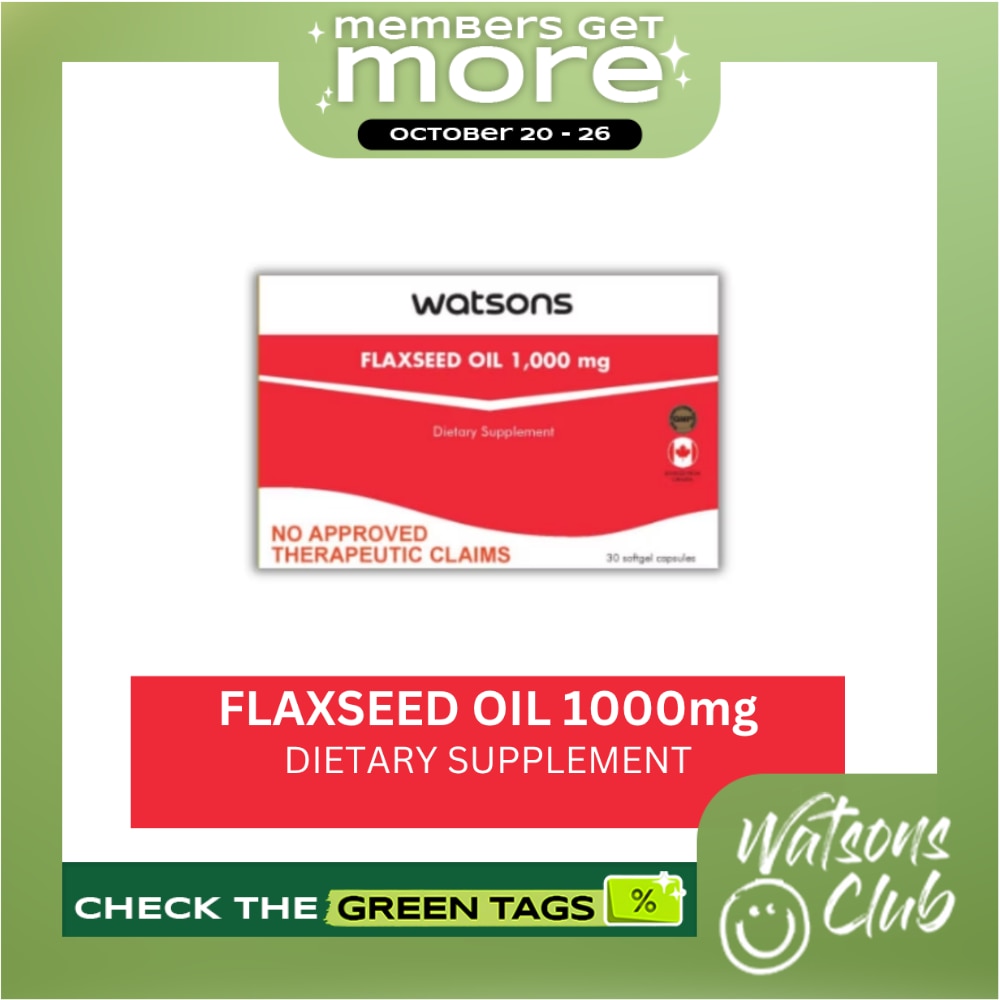 WATSONS GENERICS Flaxseed Oil Softgel Sold Per Piece image