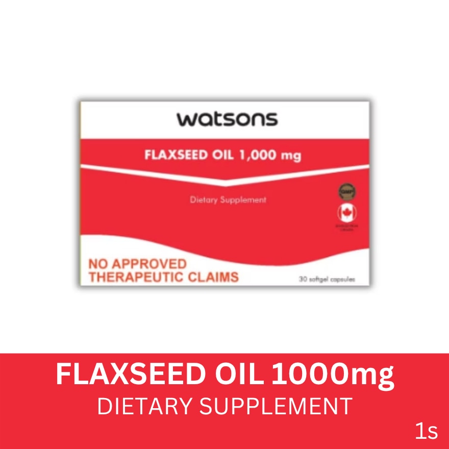 WATSONS GENERICS Flaxseed Oil Softgel Sold Per Piece (Expiry: March 30, 2027)