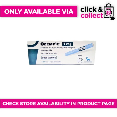 OZEMPIC - OZEMPIC Semaglutide Solution for Injection 1mg /0.74ml [Prescription Required] Available In Click & Collect and Express Delivery Only