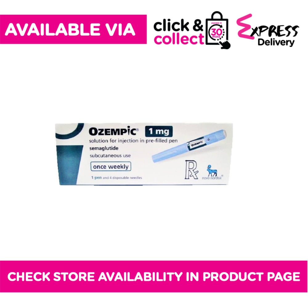 OZEMPIC Semaglutide Solution for Injection 1mg /0.74ml [Prescription Required] Available In Click & Collect and Express Delivery Only