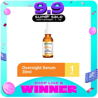 GARNIER - GARNIER Bright Complete 10% Pure Vitamin C Overnight Serum 30ml image