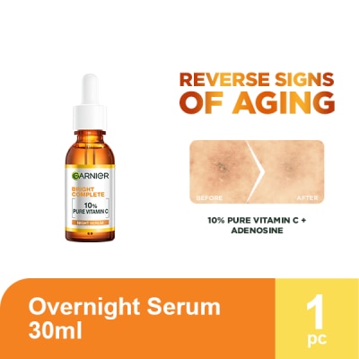 GARNIER - GARNIER Bright Complete 10% Pure Vitamin C Overnight Serum 30ml image
