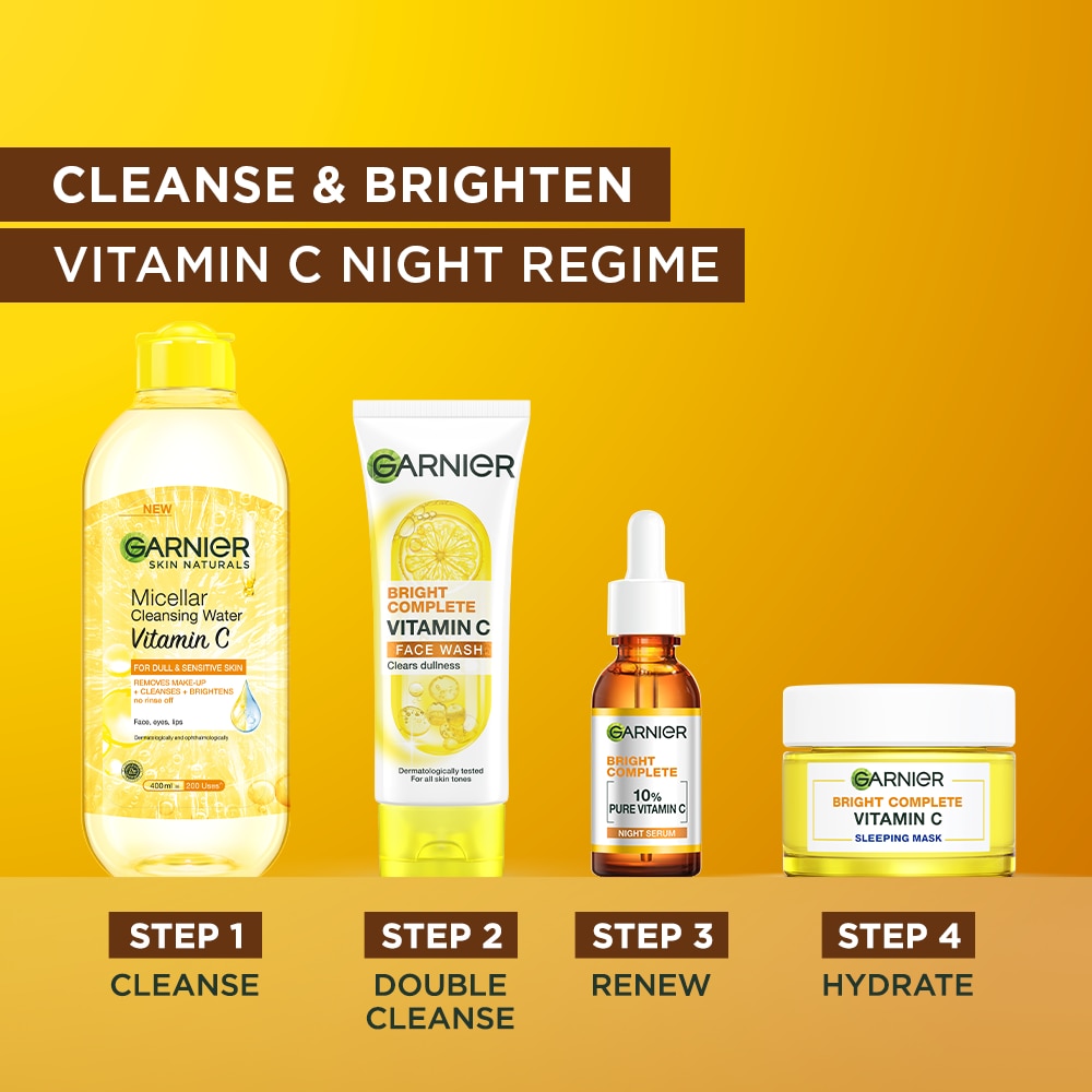 GARNIER Bright Complete 10% Pure Vitamin C Overnight Serum 30ml image