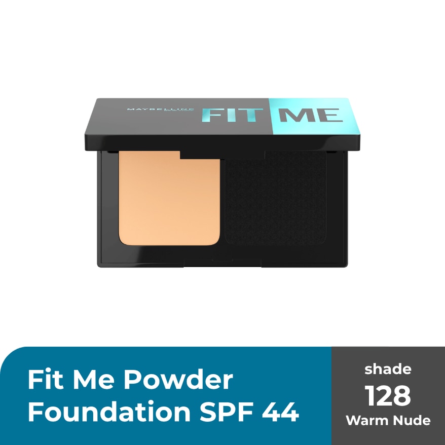 MAYBELLINE Fit Me Powder Foundation SPF 44 128 Warm Nude 9g image