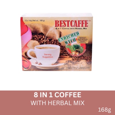 BEST CAFFE 8 in 1 Coffee With Herbal Mix 12x14g