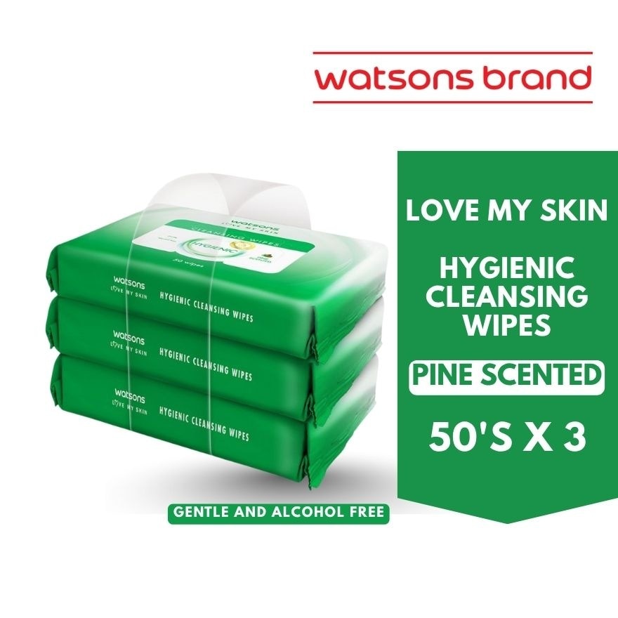 Antibacterial Wipes Pine Scented 50sx3 packs