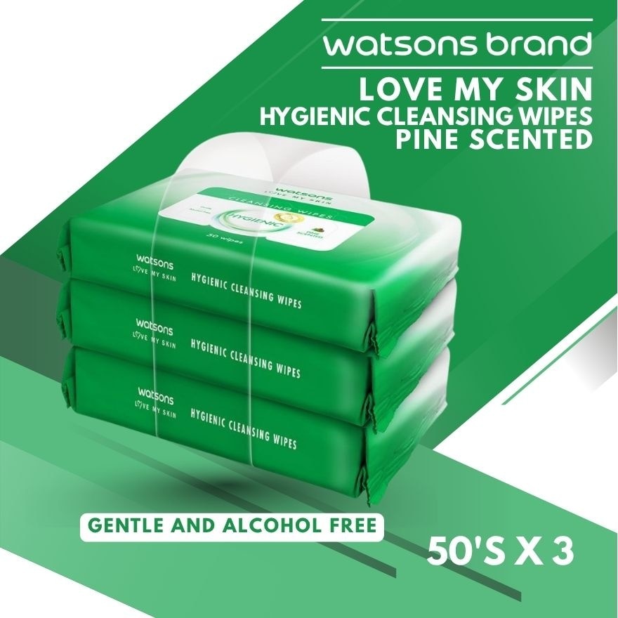 Antibacterial Wipes Pine Scented 50sx3 packs