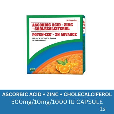 POTENCEE POTENCEE Potencee  Ascorbic Acid + Zinc + Cholecalciderol Sold Per Piece