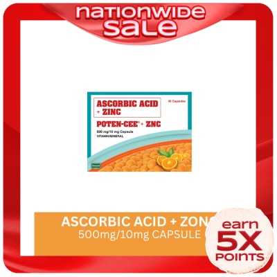 POTENCEE 500mg/10mg Capsule / Vitamins Minerals 30s