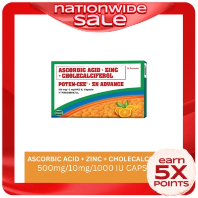 POTENCEE Potencee + ZN Advance 500mg/10mg/1000 IU Capsule