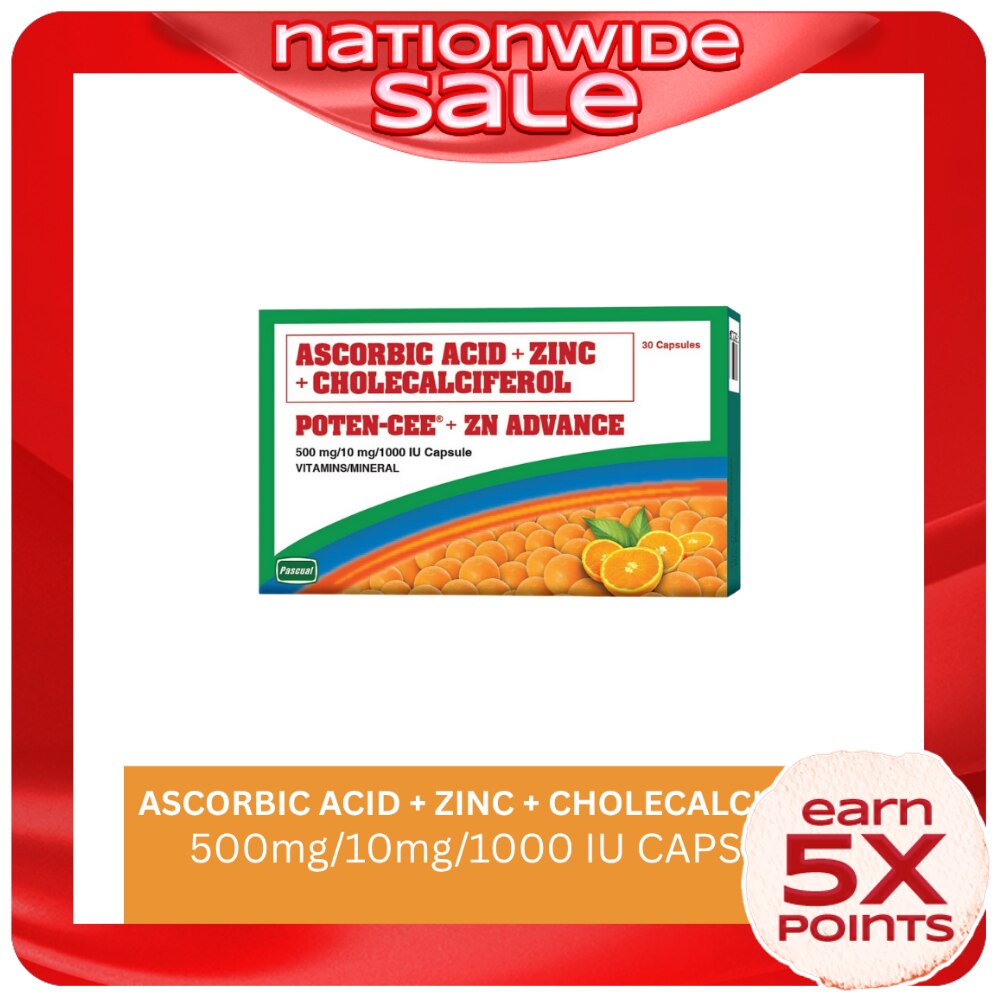 Potencee + ZN Advance 500mg/10mg/1000 IU Capsule