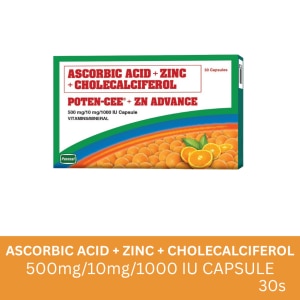 Potencee + ZN Advance 500mg/10mg/1000 IU Capsule