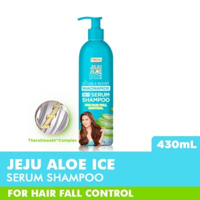 FRESH Hairlab Jeju Aloe Ice Double Boost Niacinamide Serum Shampoo 430ml