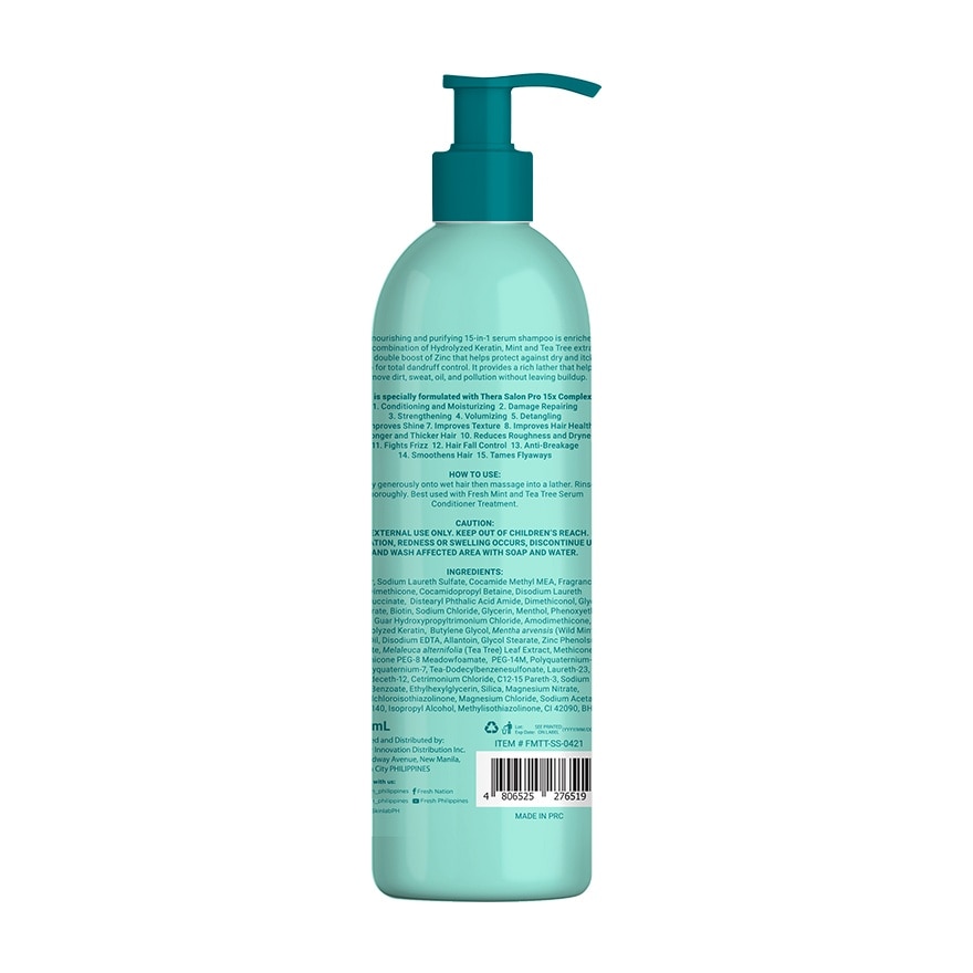 Hairlab Mint and Tea Tree Double Boost Zinc Serum Shampoo 430ml