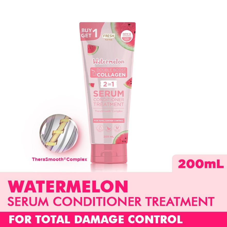 Hairlab Watermelon Double Boost Collagen 2 in 1 Serum Conditioner Treatment 200ml