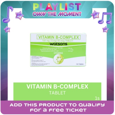 WATSONS GENERICS - Vitamin B-Complex 100 mg/5mg/50mcg Tablet (Sold per Piece)