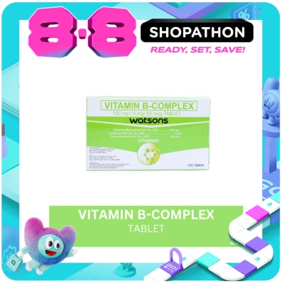 WATSONS GENERICS - Vitamin B-Complex 100 mg/5mg/50mcg Tablet (Sold per Piece) image