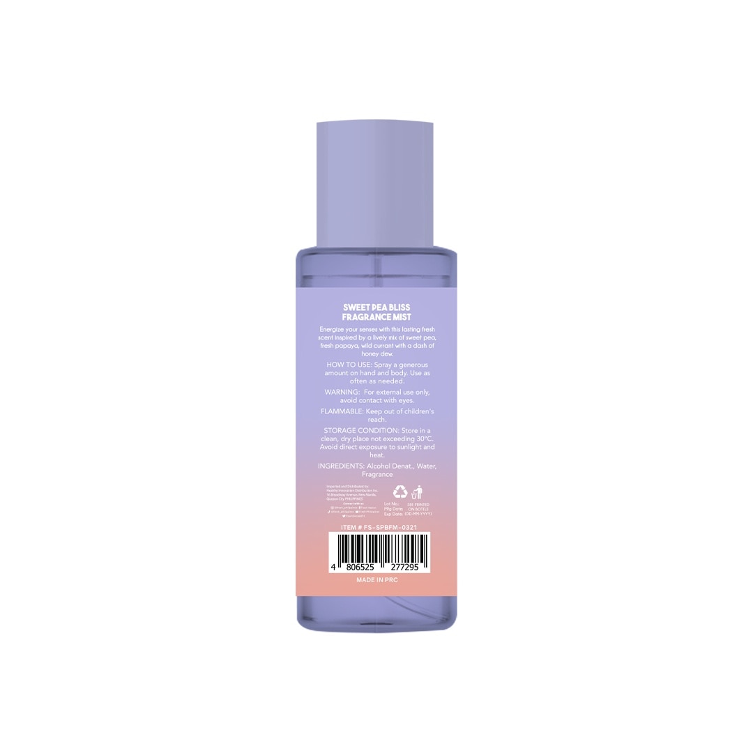 Scentlab Fragrance Mist Sweet Pea Bliss 88mL