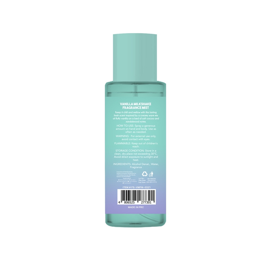 Scentlab Fragrance Mist Vanilla Milkshake 88mL