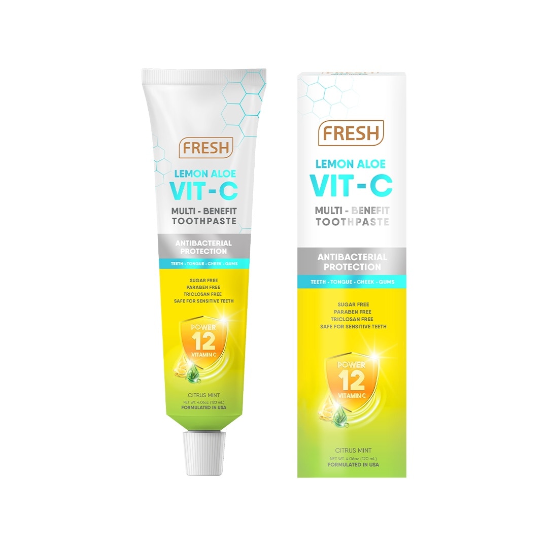Lemon Aloe Vit-C Multi-Benefit Toothpaste 120ml Twin Pack