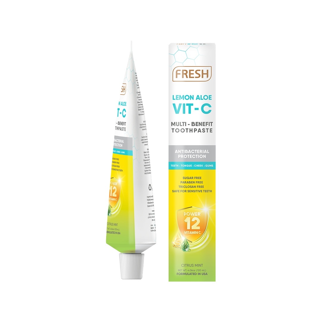 Lemon Aloe Vit-C Multi-Benefit Toothpaste 120ml Twin Pack
