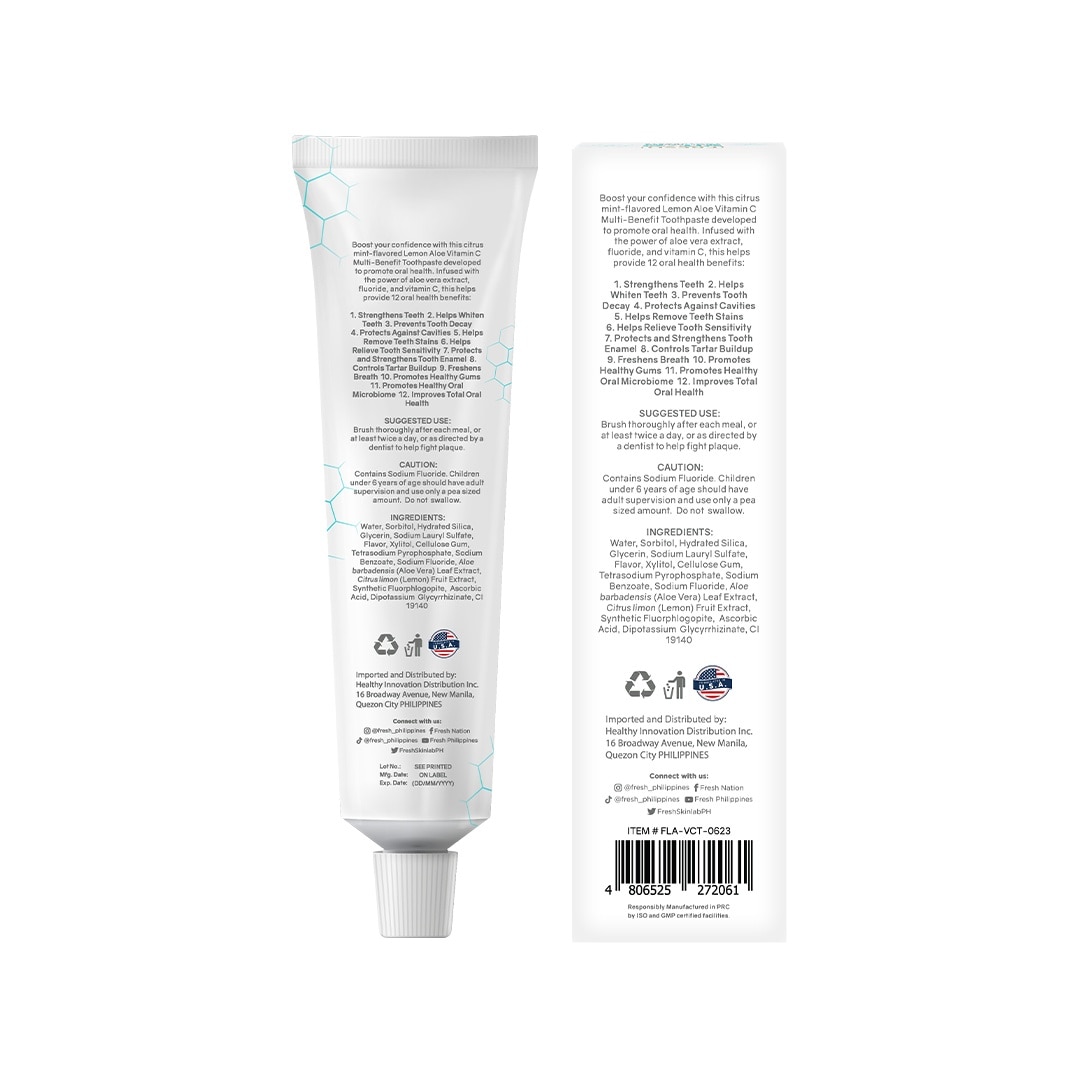 Lemon Aloe Vit-C Multi-Benefit Toothpaste 120ml Twin Pack