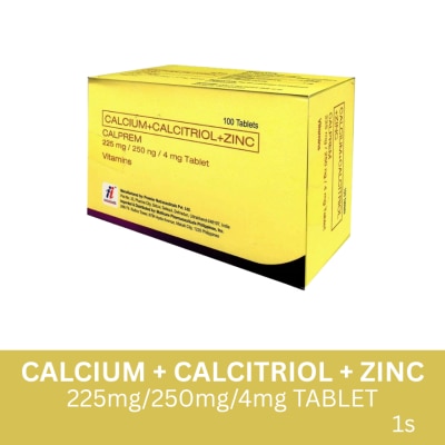 CALPREM Calcium as carbonate + Calcitriol + Zinc (as picolinate) 1 tablet