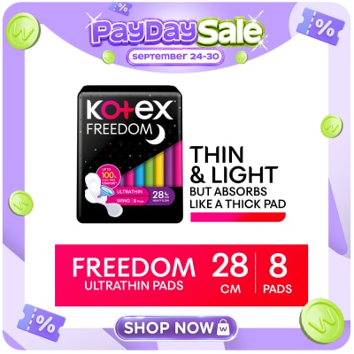 KOTEX Freedom Ultrathin Day and Night with Wings 28cm 8 Pads image