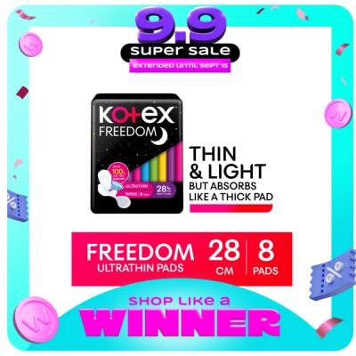 KOTEX - Freedom Ultrathin Day and Night with Wings 28cm 8 Pads image
