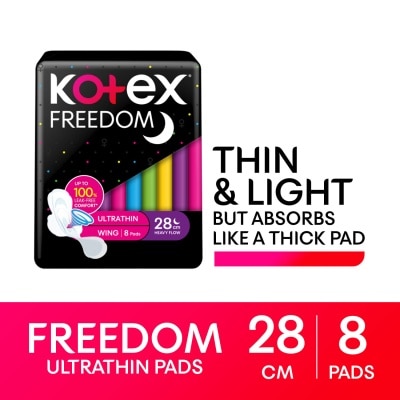 KOTEX Freedom Ultrathin Day and Night with Wings 28cm 8 Pads