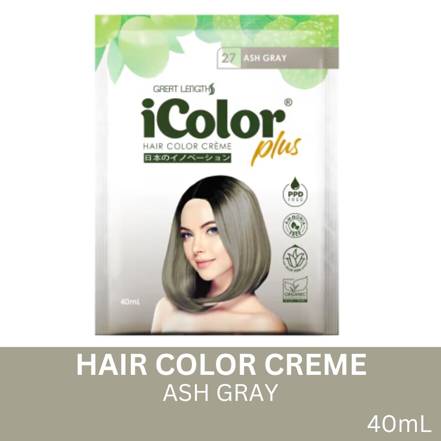 Plus Shampoo Hair Color Creme Ash Gray 40ml