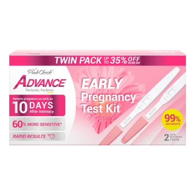 PINKCHECK Advance Midstream Early Pregnancy Test Kit 2s