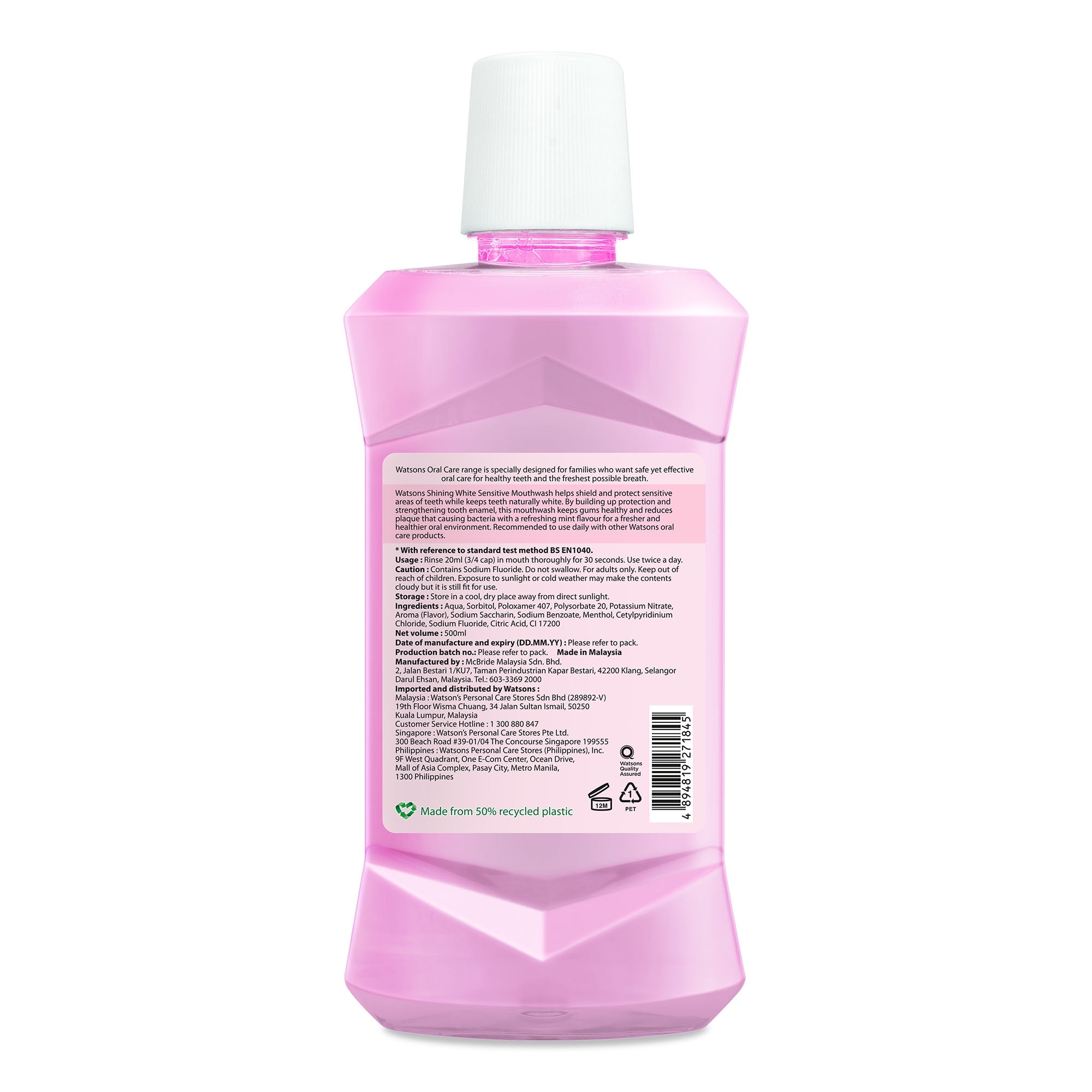 Love My Smile Shining White Gum Sensitivity Mint Flavor 500ml