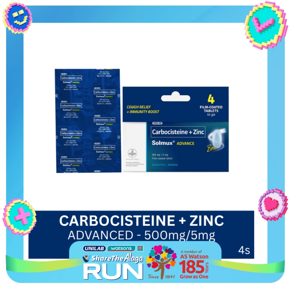 Solmux Advance Carbocisteine + Zinc 4s