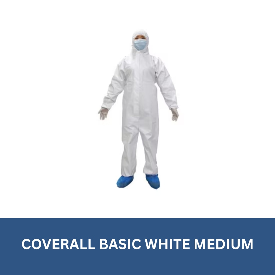 Coverall Basic White Medium