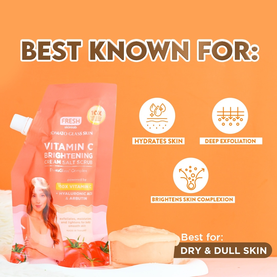 Skinlab Tomato Glass Skin Vitamin C + Arbutin Salt Scrub 300g