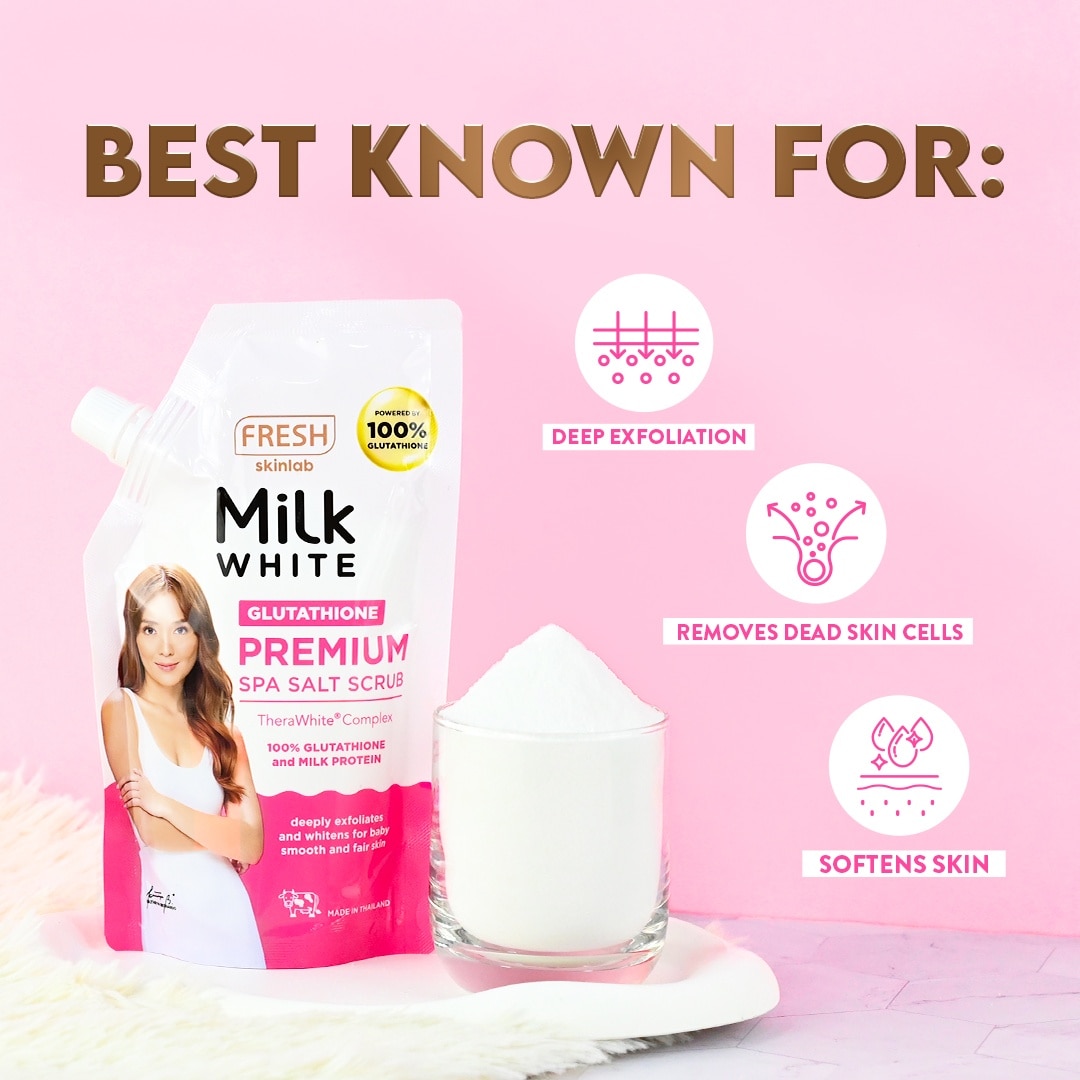 FRESH Skinlab White Milk Glutathione Premium Salt Scrub 350g