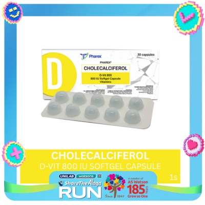 PHAREX PHAREX Pharex D3 800IU Sold Per Piece