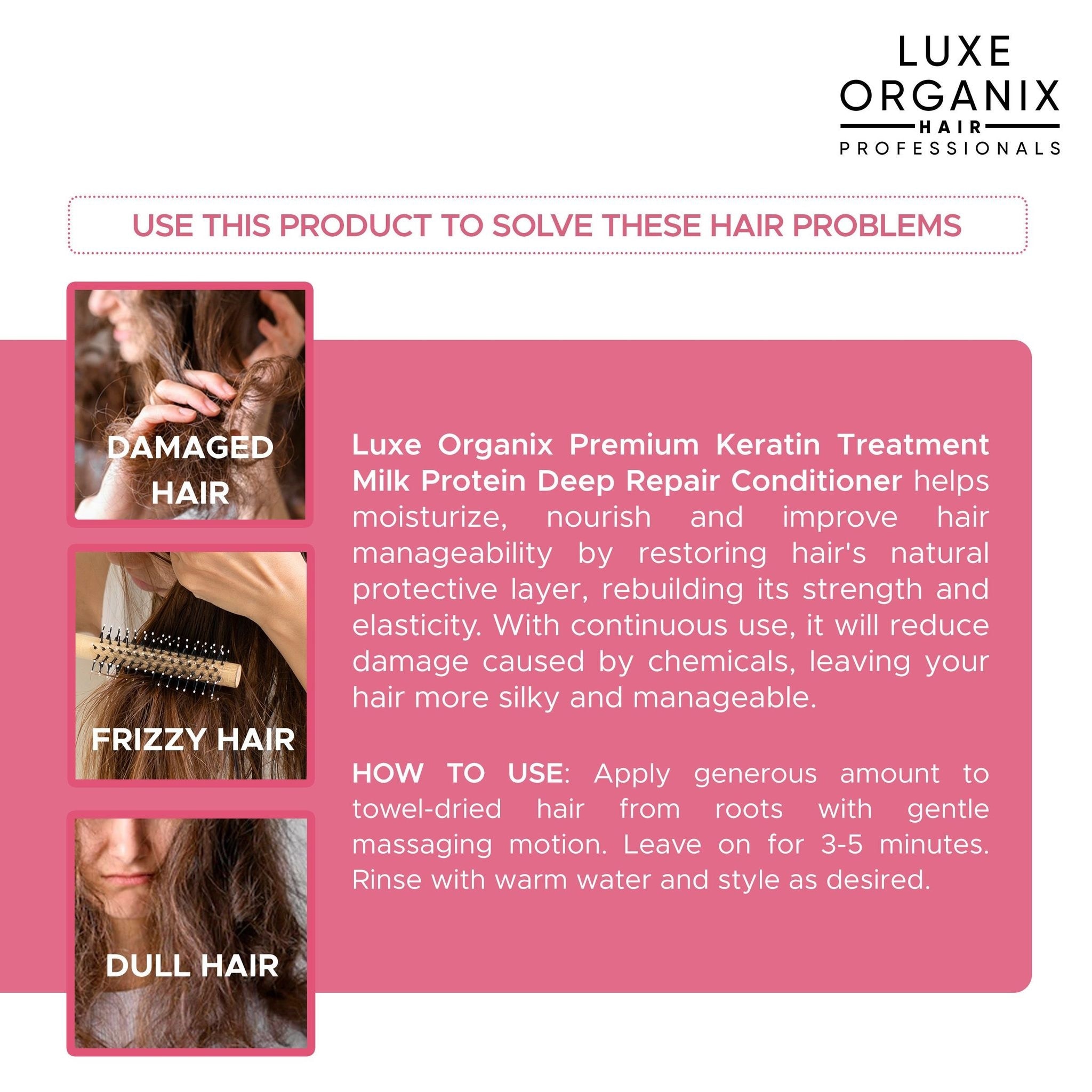 Luxe Organix Keratin Treatment Milk Protein 250ml