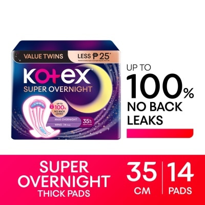 KOTEX Super Overnight 35cm Value Pack 14s