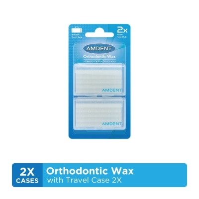 AMDENT Orthodontic Wax for Braces Twin Pack