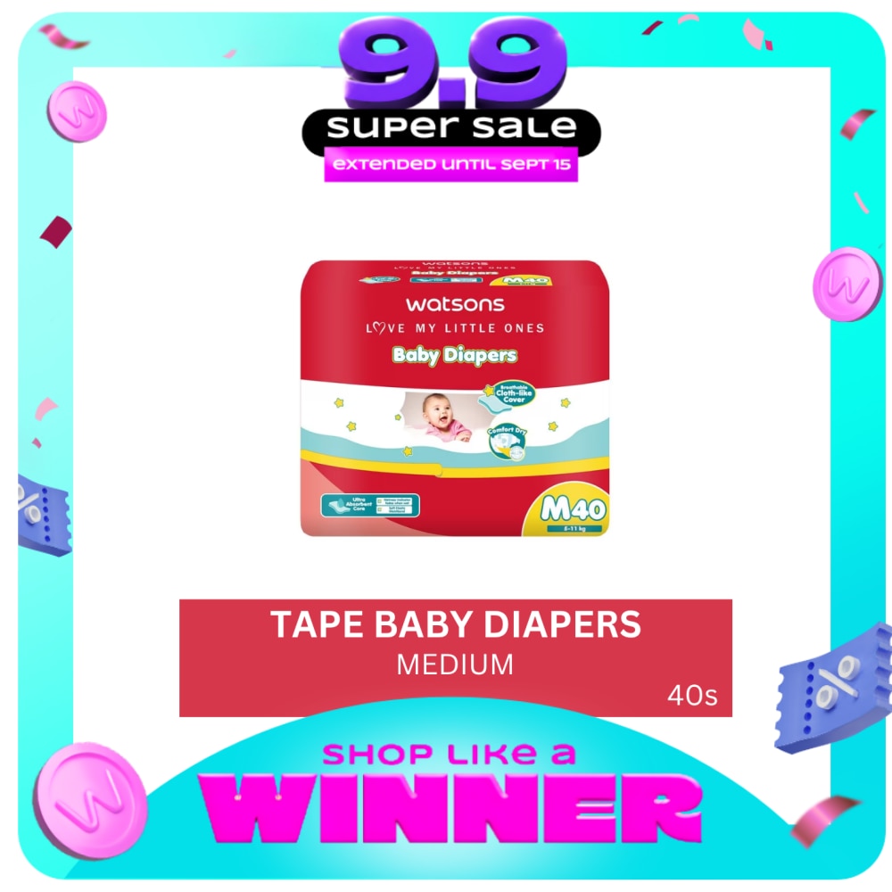 WATSONS Baby Diaper Tape Medium 40s Jumbo Pack image