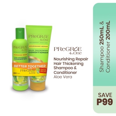PREGROE PREGROE Shampoo 250ml And Conditioner 200ml Save P99 image