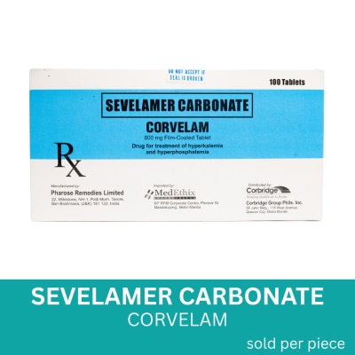 CORVELAM Sevelamer Carbonate 800mg 1 Film-Coated Tablet (sold per piece) [PRESCRIPTION REQUIRED]