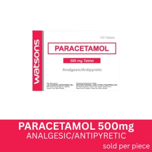 WATSONS GENERICS Paracetamol 500 mg 1 Tablet (Sold per Piece)