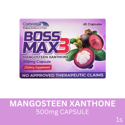BOSSMAX3 BOSSMAX3 Boss Max 3 Mangosteen Xanthone Capsule 500mg  Sold Per Piece